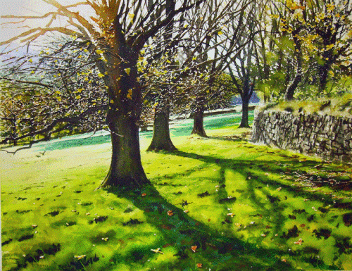 500x385 Hyperrealistic Watercolor Landscape Paintings ~ Projects Art Craft - Hyper Realistic Watercolor