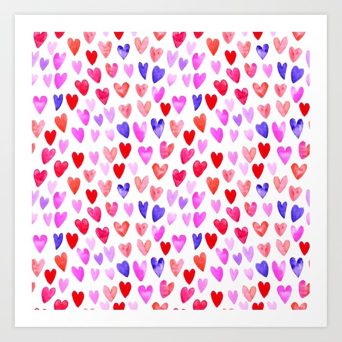 700x700 Watercolor Hearts Pattern Love Gifts For Valentines Day I Love You - I Love You Watercolor