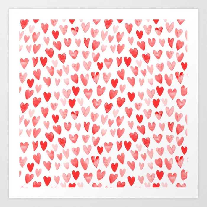 700x700 Watercolor Heart Pattern Perfect Gift To Say I Love You On - I Love You Watercolor