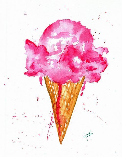 499x640 Ice Cream The Creative Life In Between - Ice Cream Watercolor