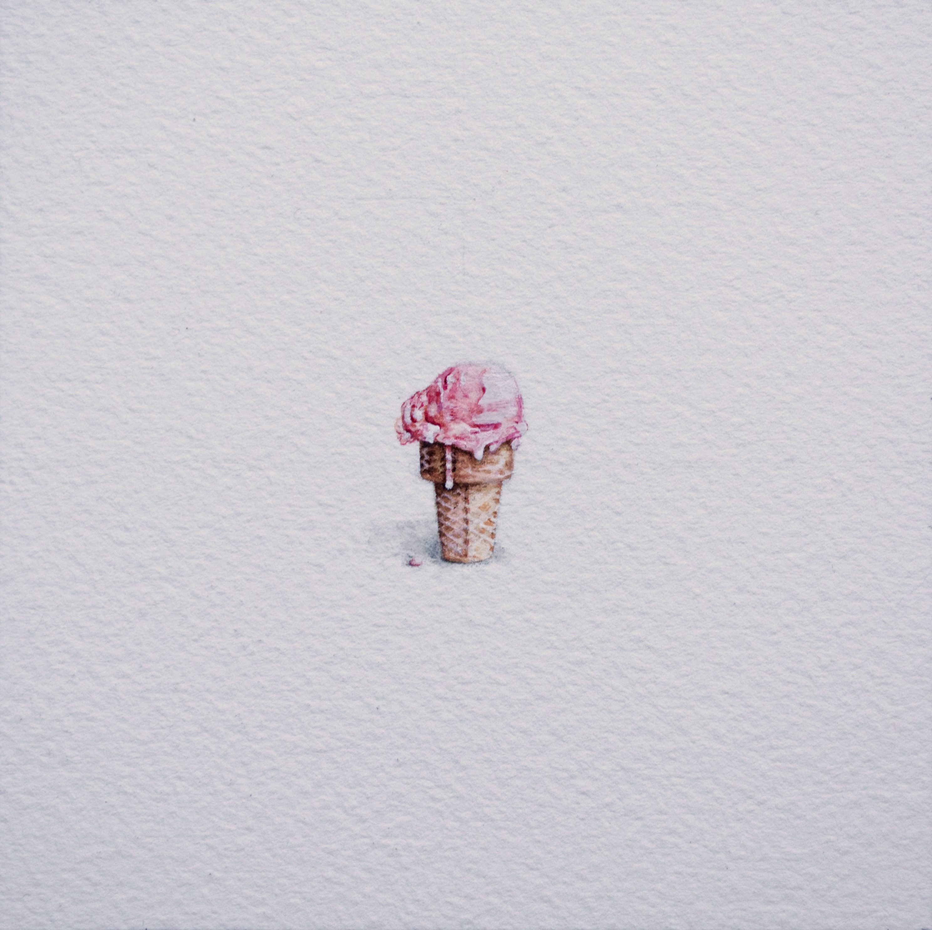 2976x2970 Ice Cream, Watercolor, 13 X 22 Mm. Art - Ice Cream Watercolor