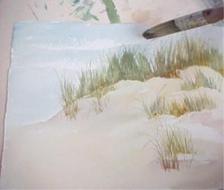 321x272 How To Paint Sand And Beach Grass In Watercolor Tips By Susie Short - Image To Watercolor