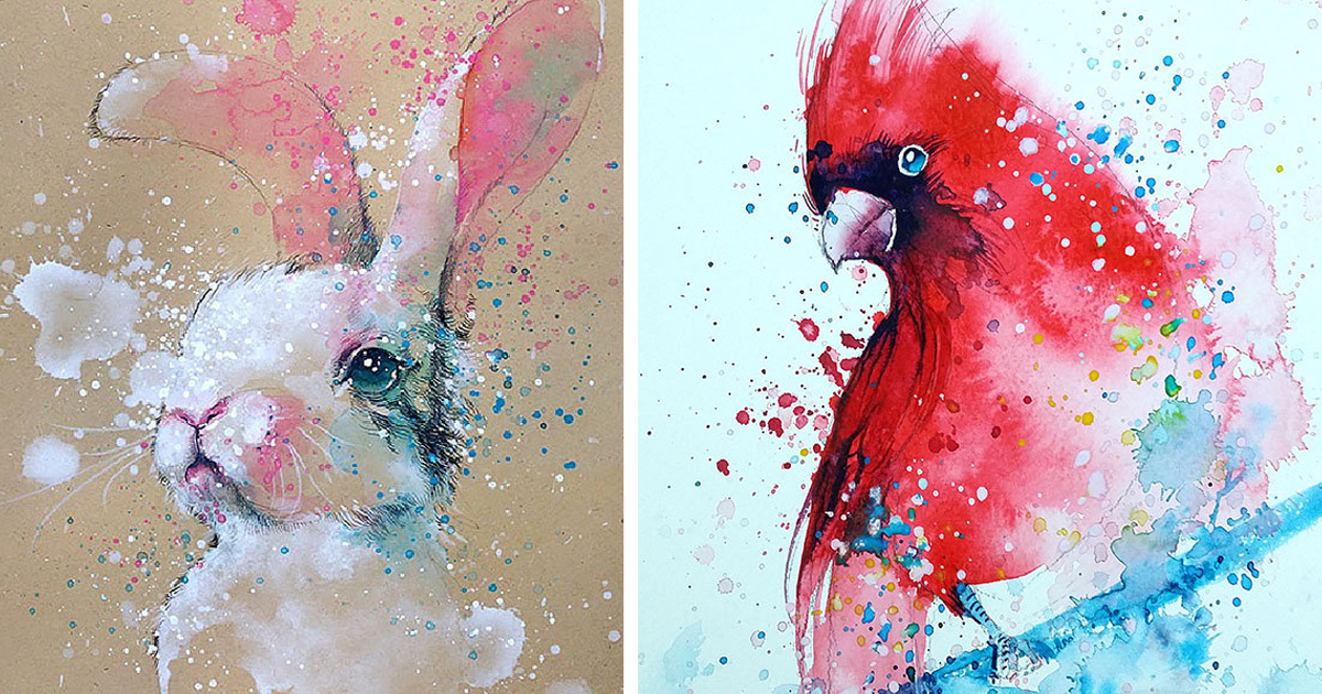 1200x630 Splashed Watercolor Paintings By Tilen Ti Bored Panda - Image To Watercolor