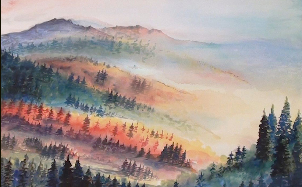 991x615 How To Paint A Landscape Watercolor Painting Dilip Realistic - Images Of Landscape Watercolor Paintings