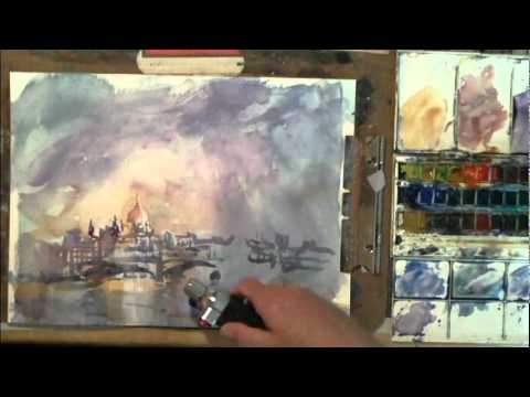 480x360 Loose Impressionist Watercolor Painting Demonstration Thames And - Impressionist Watercolor