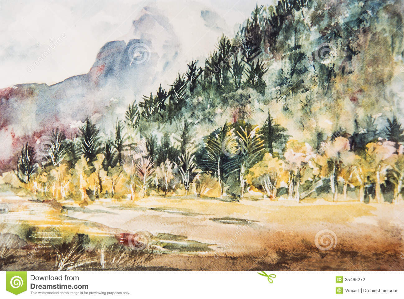 1300x961 Watercolor Paintings Of Mountains Impressionist Watercolor - Impressionist Watercolor