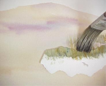368x300 How To Paint Sand And Beach Grass In Watercolor Tips By Susie Short - In Watercolor