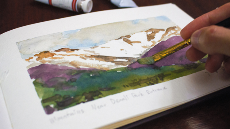 750x422 Learn How To Paint A Mountain Landscape With Watercolors Brandon - In Watercolor