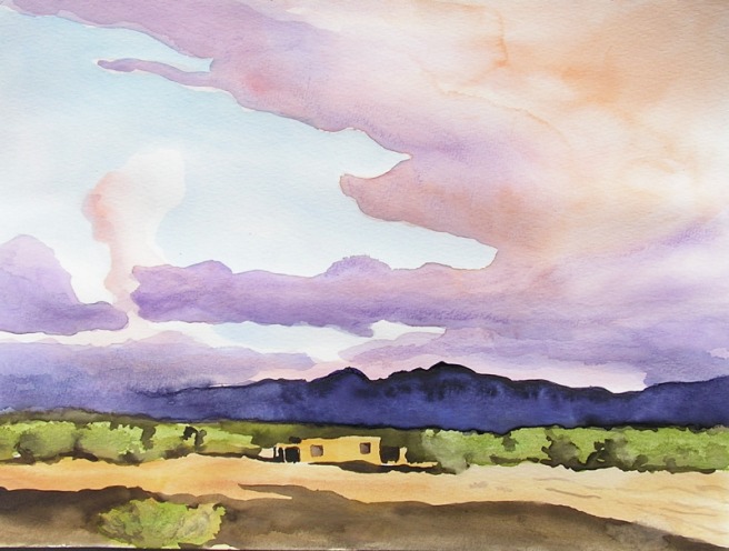 656x496 New Mexico Landscapes In Watercolor . . . - In Watercolor