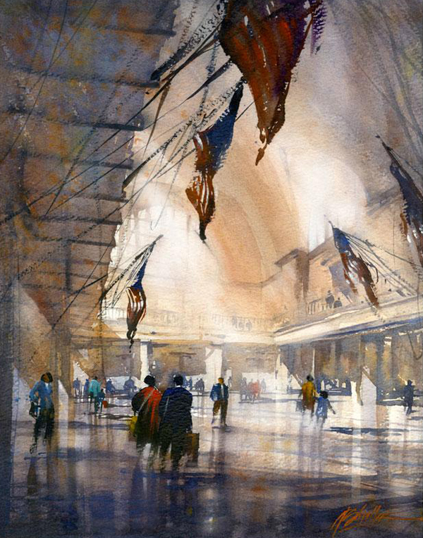 600x763 Amazing Watercolor Paintings By Thomas W. Schaller - Incredible Watercolor Paintings