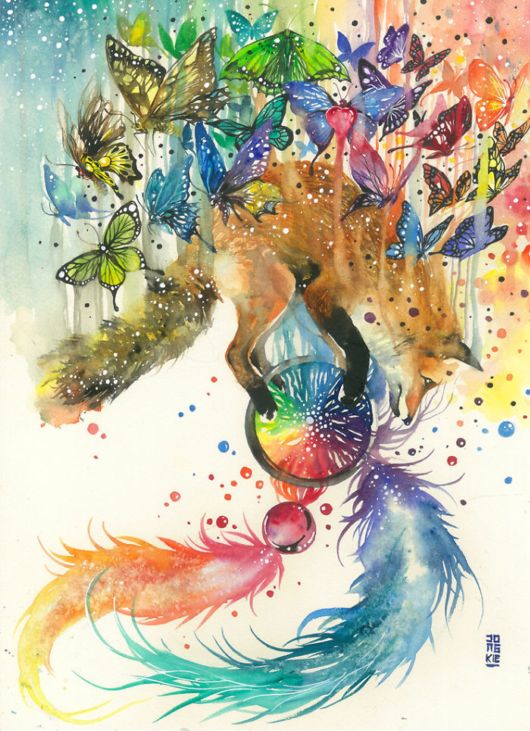 530x731 Amazing Watercolor Expressive Animal Paintings - Incredible Watercolor Paintings