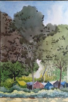 220x328 Indian Watercolor Paintings Watercolor Paintings By Indian Artists - Indian Watercolor