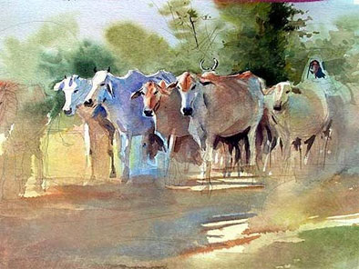 394x296 Art Of Watercolor Millind Mulick. Interview. - Indian Watercolor