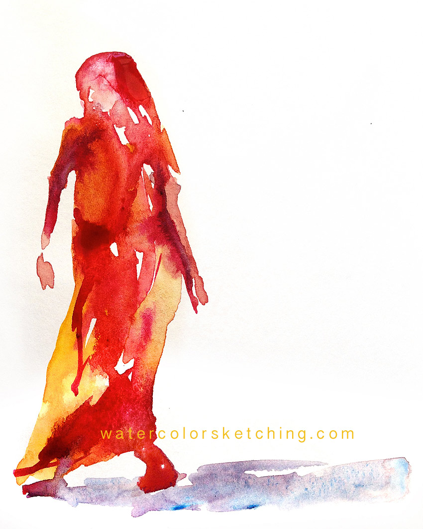 850x1061 Indian Woman Watercolor Demo. And Only 3 Places Left For The - Indian Watercolor
