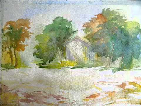480x360 Watercolor Painting Step By Step By Indian Artist C.s,rout ( Saroj - Indian Watercolor