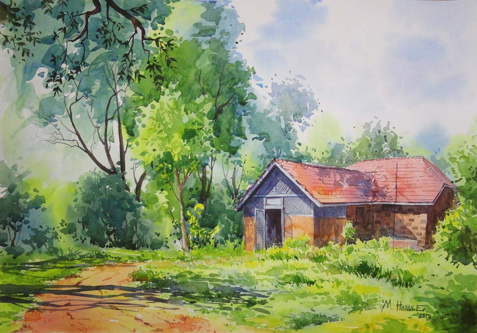 980x684 Watercolor Painting India 23 - Indian Watercolor