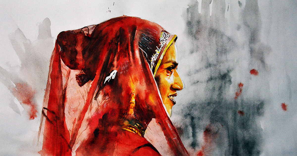 1200x631 Indian Watercolour Art 2016 On Behance - Indian Watercolor Painting