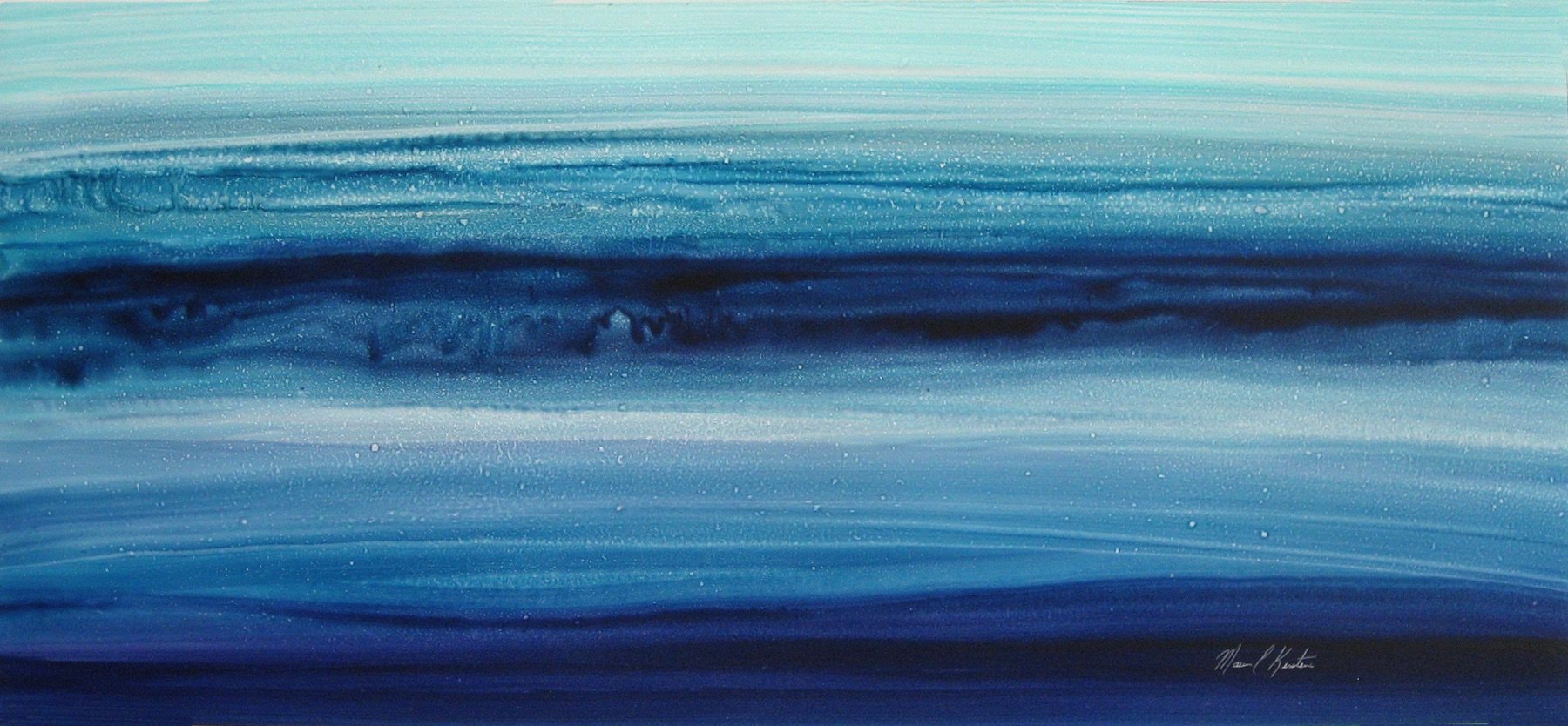 1800x834 Indigo By Maureen Kerstein (Watercolor Painting) Artful Home - Indigo Watercolor