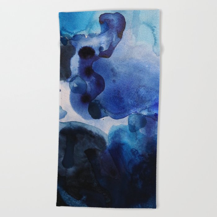 700x700 Indigo Watercolor Beach Towel By Jenmerli Society6 - Indigo Watercolor