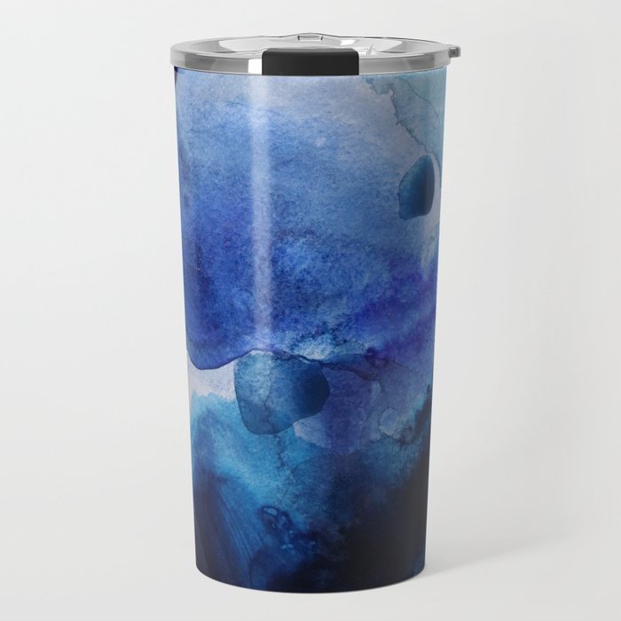 700x700 Indigo Watercolor Travel Mug By Jenmerli Society6 - Indigo Watercolor
