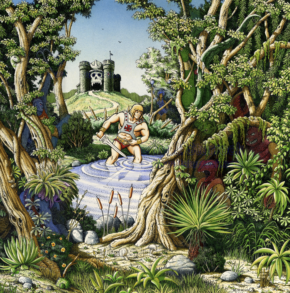 990x1000 Heman Hidden Picture, Pen Amp Ink And Watercolor Waltsturrock - Ink And Watercolor Illustration