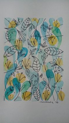 236x420 Sleeping Fox. Ink Over Watercolour. - Ink Over Watercolor