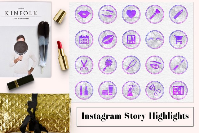 642x428 Marble Amp Watercolor Instagram Story Highlights Makeup Artist Etsy - Instagram Watercolor