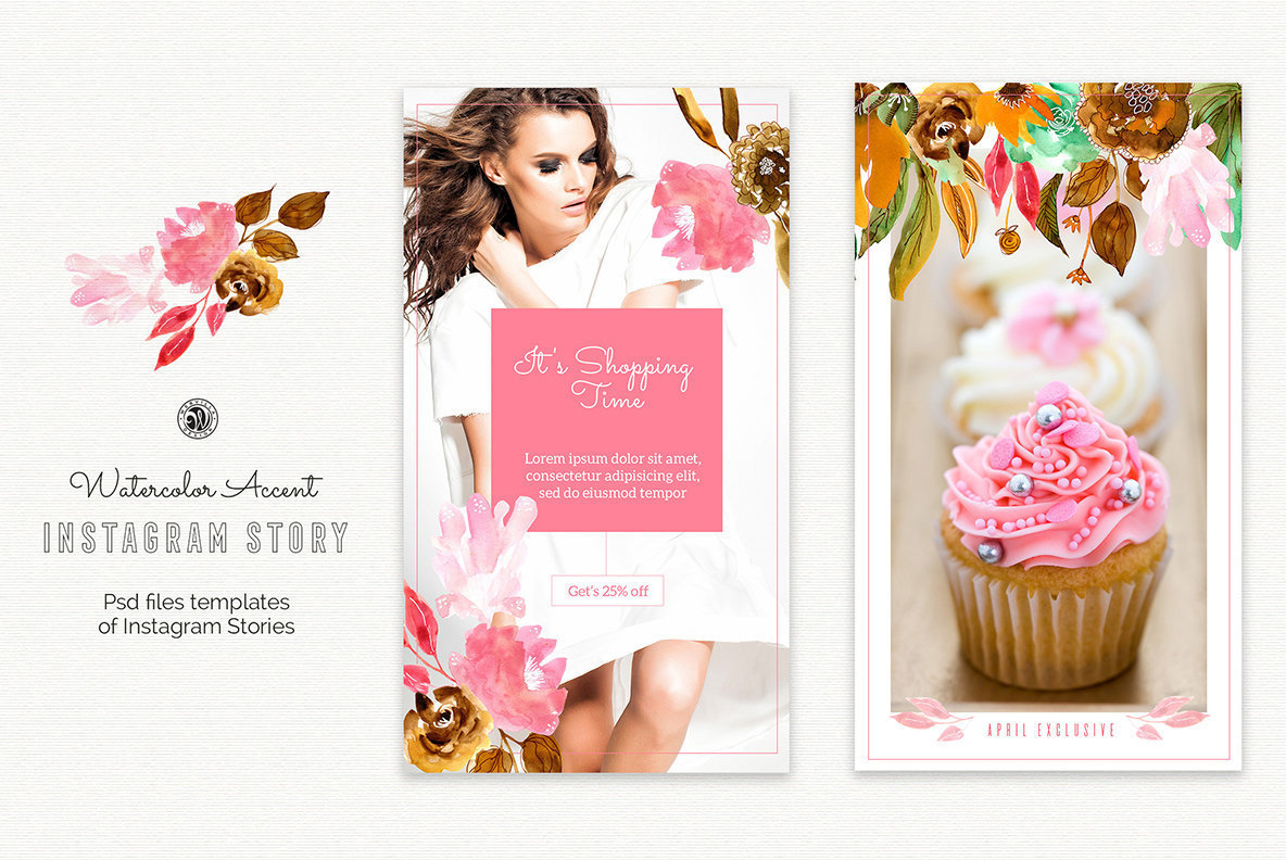 1184x792 Watercolor Accent Instagram Stories - Instagram Watercolor