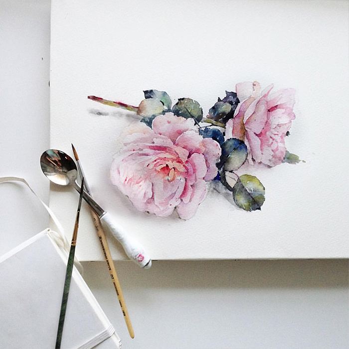 700x700 Watercolor Sketchbook From My Instagram ) On Behance - Instagram Watercolor