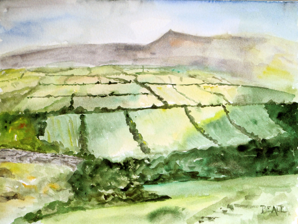 1000x752 Dingle Peninsula Ireland Landscape Watercolor By David Beale - Ireland Watercolor