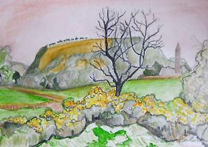 300x212 Gorse - Ireland Watercolor