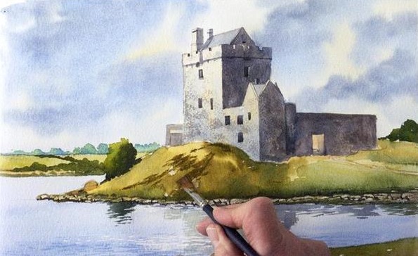 595x364 Ireland In Watercolour Watercolour Journey By Ian Mckendrick - Ireland Watercolor