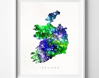 340x270 Irish Watercolor Etsy - Ireland Watercolor