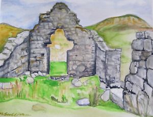 300x230 Mine House Sally Gap Wicklow Ireland Irish Watercolor Sullivan - Ireland Watercolor