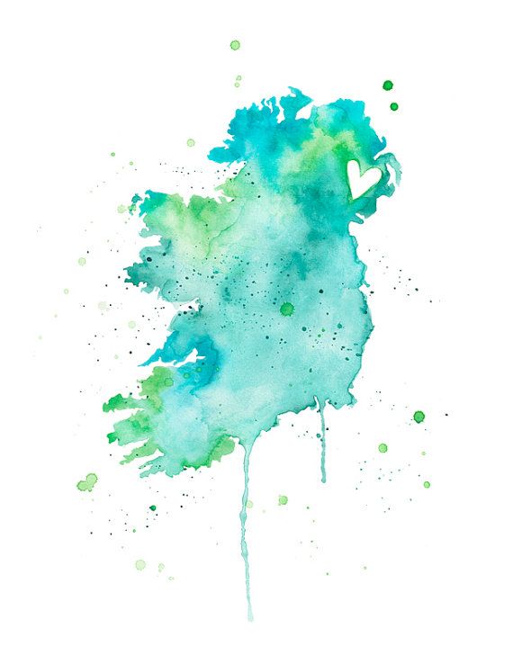 570x738 5x7 Or 8.5x11 - Ireland Watercolor