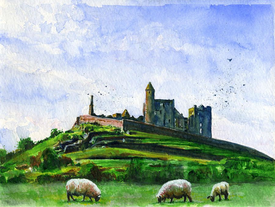 900x677 Rock Of Cashel Ireland Watercolor - Ireland Watercolor