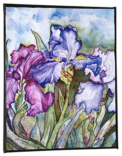 393x500 Purple Irises Watercolor Painting Iris Flower Wall Art - Iris Watercolor