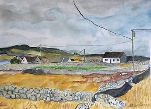 300x217 Rosaveel Ros A Co Galway Ireland Irish Watercolor Painting - Irish Watercolor