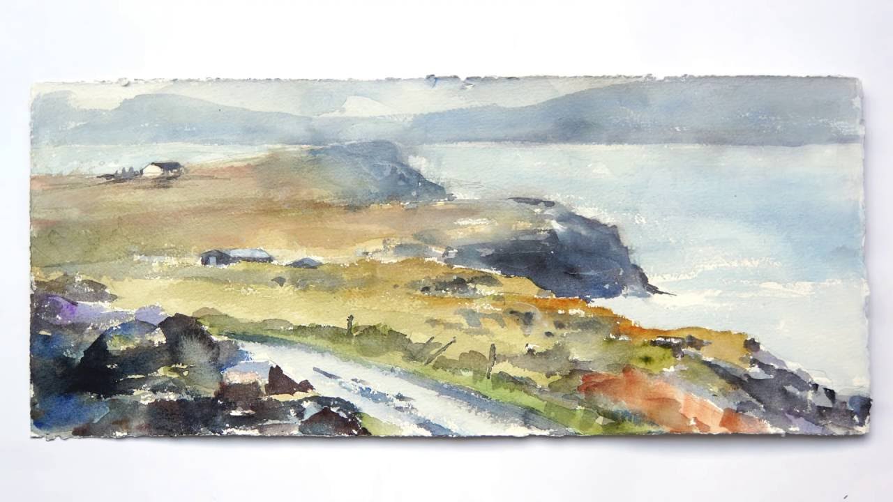 1280x720 Watercolor Demo Irish Landscape Plein Air - Irish Watercolor