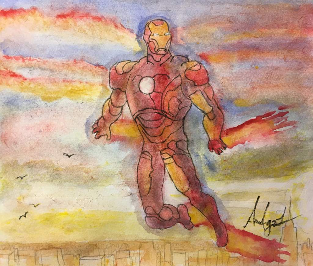 1024x870 Iron Man Watercolor Marvel Amino - Iron Man Watercolor