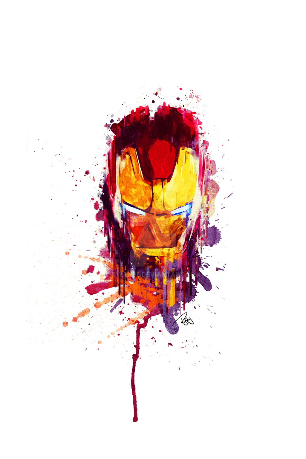 1024x1536 Iron Man Splash By Ryley85 - Iron Man Watercolor