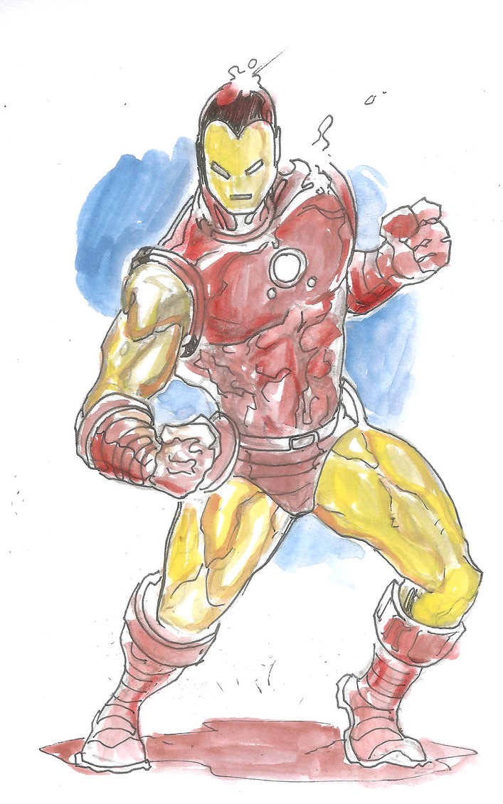 707x1131 Tiny Iron Man Watercolor By Apvmiciano - Iron Man Watercolor
