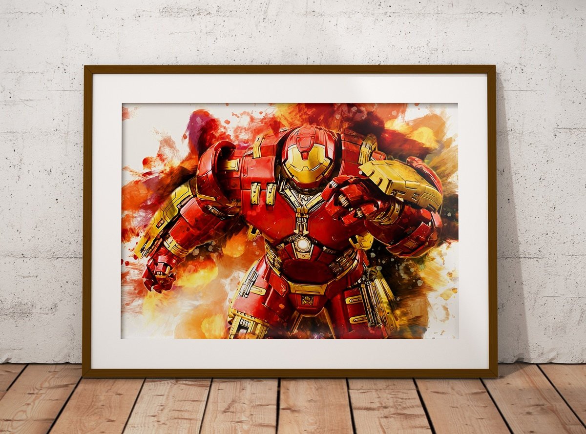 1200x889 Hulkbuster Marvel Print Iron Man Watercolor Poster Hero Tony Etsy - Iron Man Watercolor