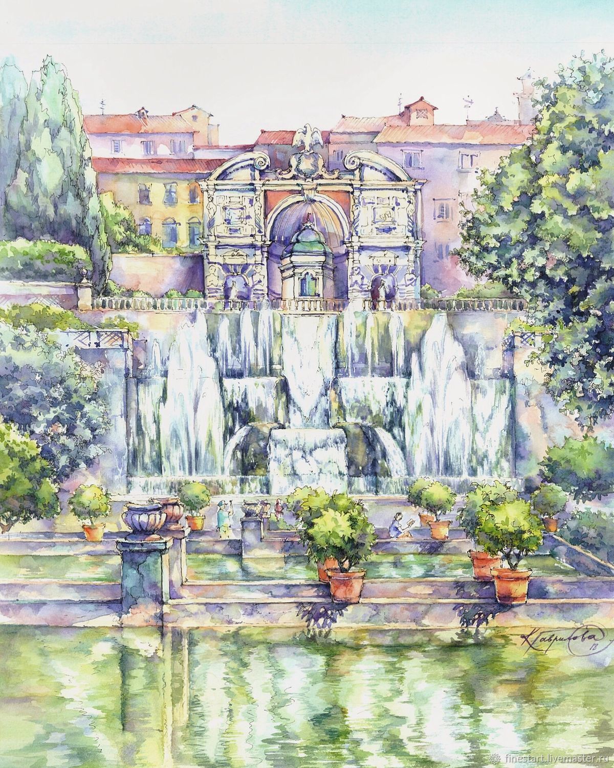 Italy Watercolor at PaintingValley.com | Explore collection of Italy ...