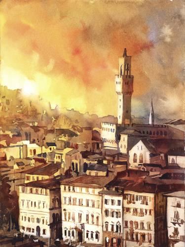 375x500 Original Watercolor Italy Paintings For Sale Saatchi Art - Italy Watercolor Paintings