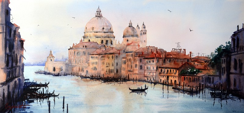 800x370 Venice Watercolor Paintings Chrysovalantou Mavroudis Watercolour - Italy Watercolor Paintings