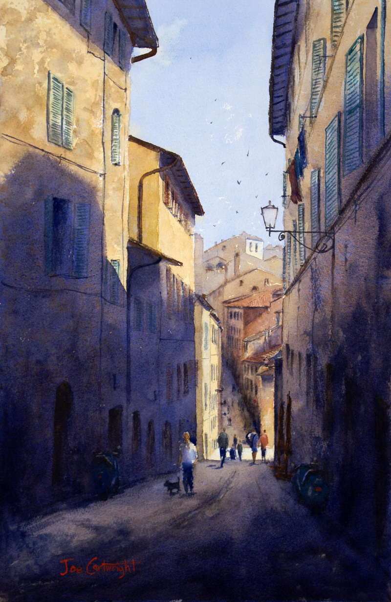 800x1231 Watercolor Paintings Street Scene Gallery Watercolour - Italy Watercolor Paintings