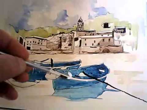 480x360 Watercolor Painting Italian Artist - Italy Watercolor Paintings