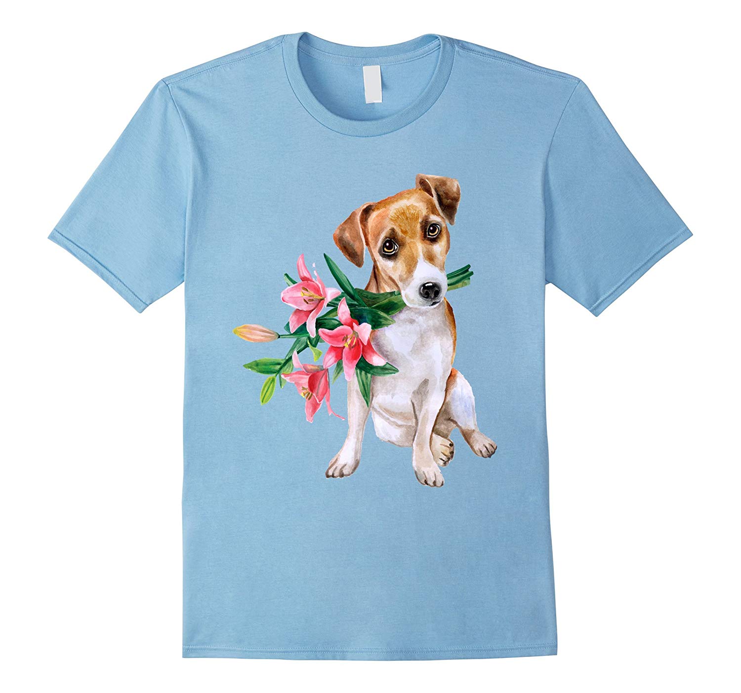 1500x1403 Jack Russell Terrier Dog Shirt Watercolor Floral Dogs Mom Rt - Jack Russell Watercolor