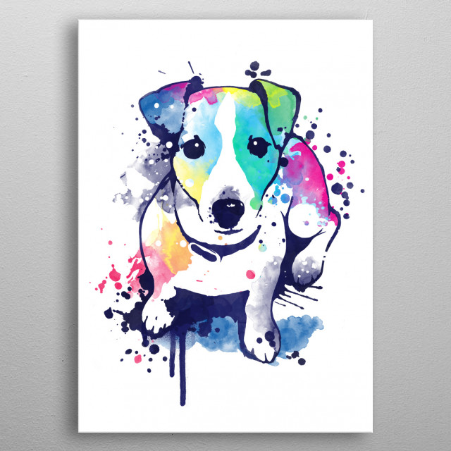 640x640 Watercolor Dog - Jack Russell Watercolor